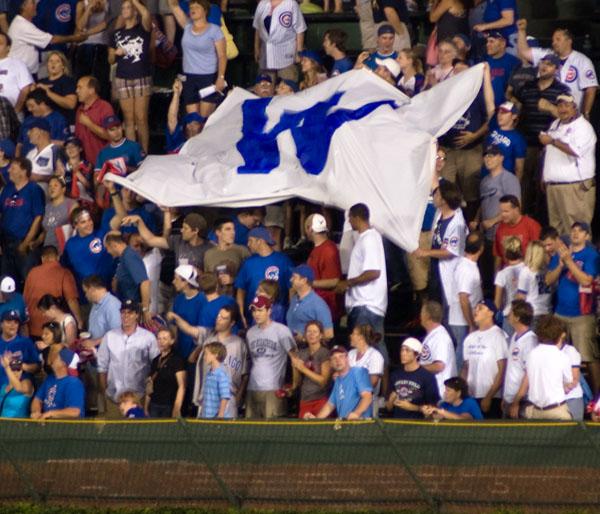 In the bleachers.