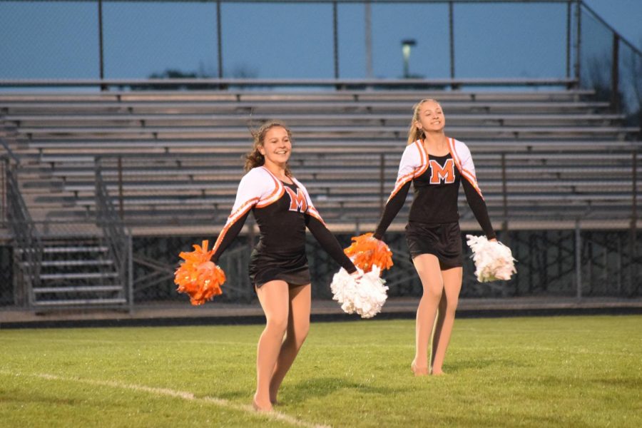 The Minooka poms perform during the football season. Saturday, Minooka hosts one of the biggest dance competitions in the state. 