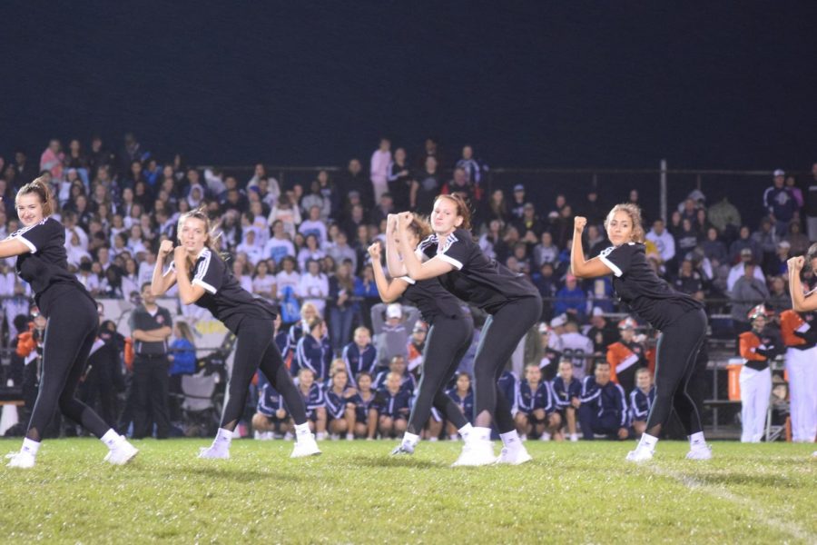 The Arrowettes perform at a football game this fall.