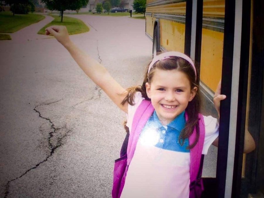 Kassidy Martinez, at age 6, is shown on her last day of kindergarten. 
