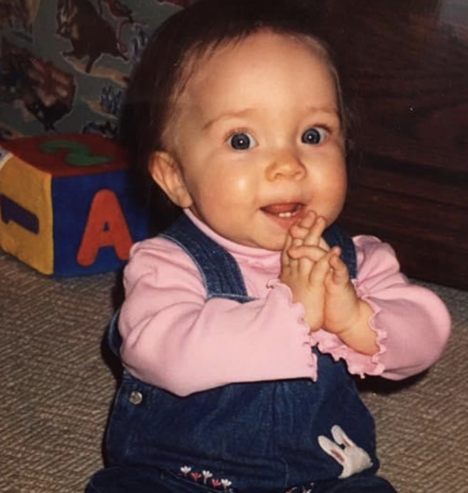 Co-editor-in-chief Dana Morgan is seen as a baby. 