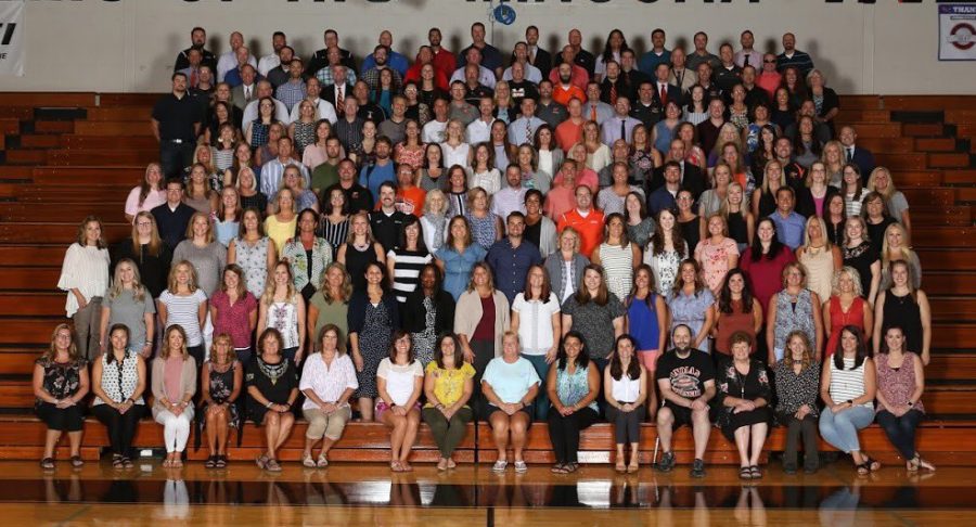 MCHS faculty and staff pose for a photo in August 2019. 
