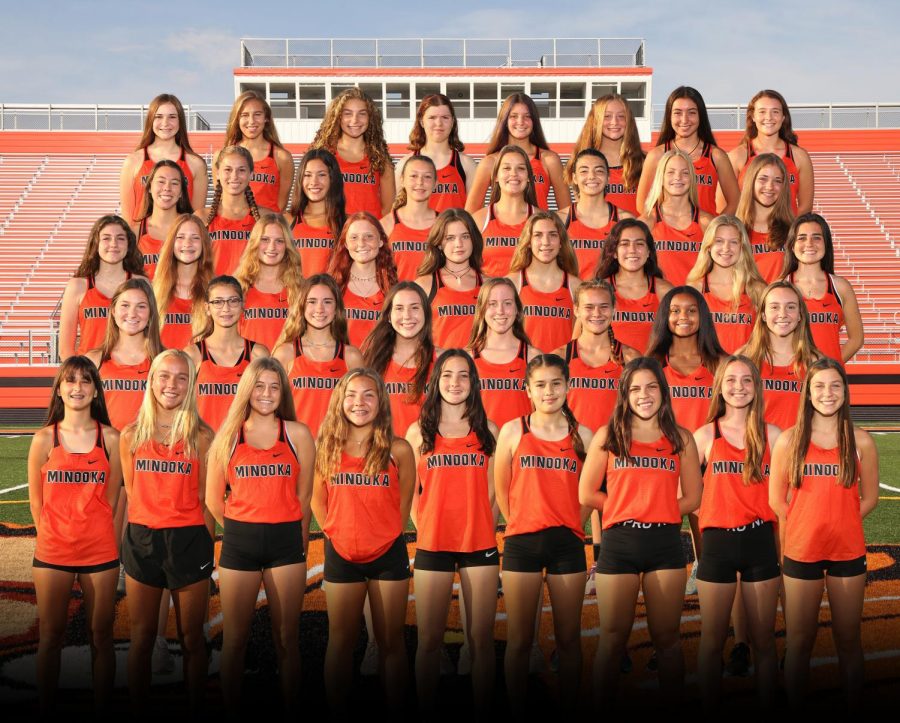 The varsity girls cross country team faces West Aurora at home on Sept. 19. Minooka is currently 2-2. 