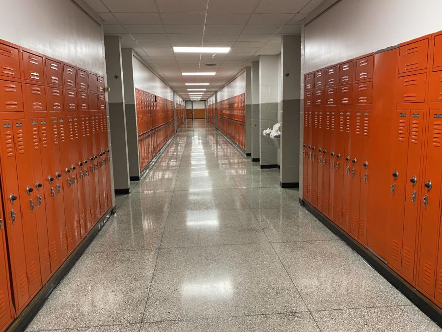 The hallways at Cental Campus are currently empty of students. Teachers teach inside their classrooms while students learn remotely at home.  This could change on Sept. 14, as the Board of Education has plans for hybrid learning to start. 