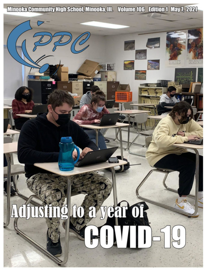 On May 7, a print issue of the student newspaper was distributed at MCHS.  It was the only print issue of the school year because of the pandemic. 