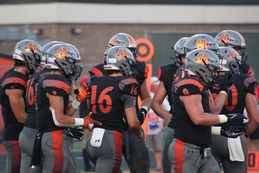 Minooka takes the field during its first home game against Bolingbrook. 