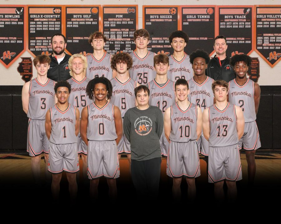 The 2021-22 varsity boys basketball team began their season on Nov. 22.