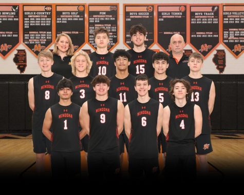 The varsity boys volleyball team began play on March 22. 