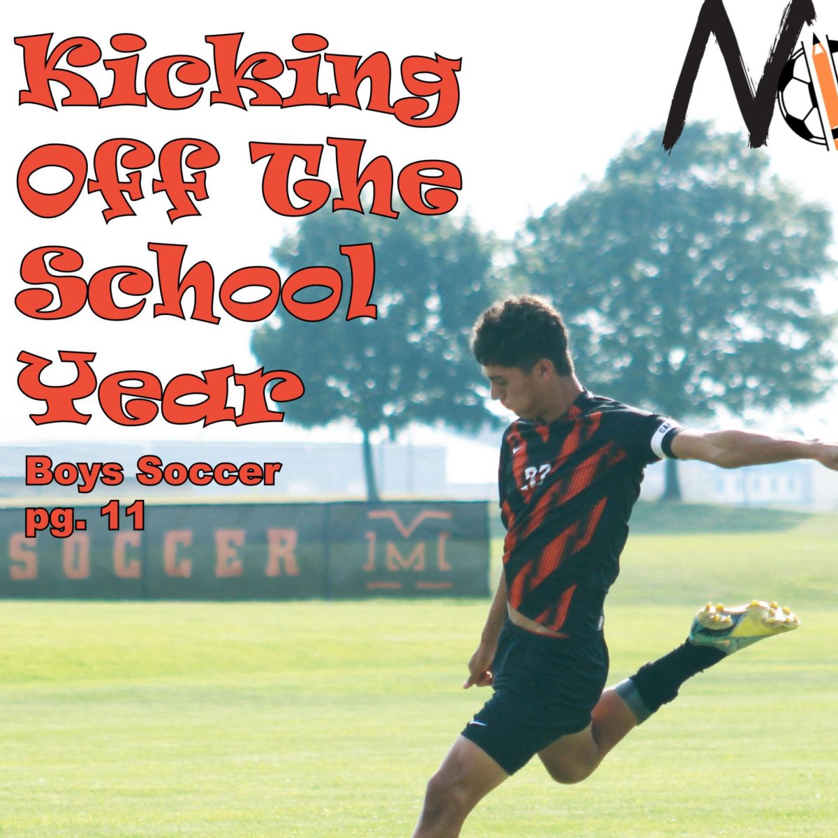 Senior varsity soccer player Diego Escobedo was featured on the front of the first issue of Nook News. 
