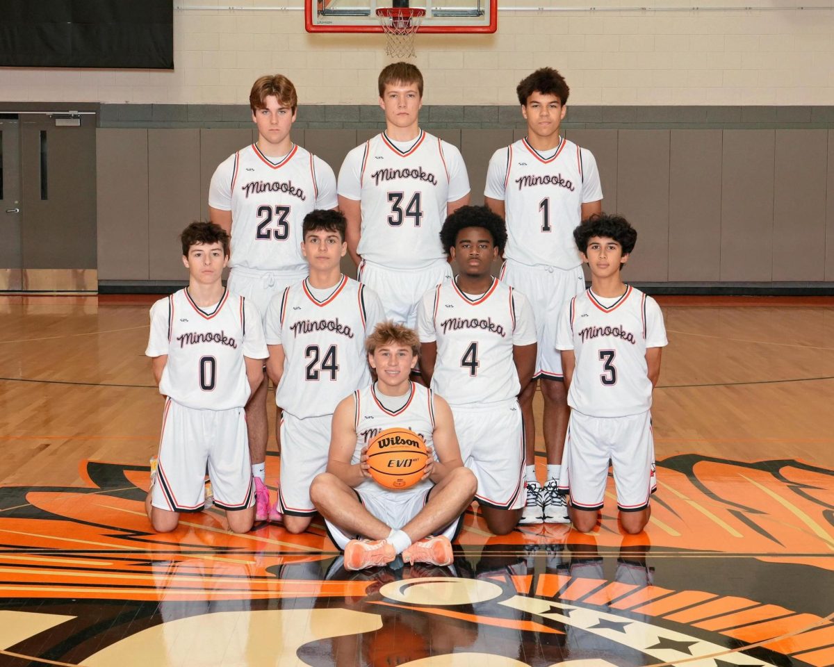 The sophomore basketball team is coached by Aaron Woods.